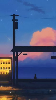 waiting with stars live wallpaper