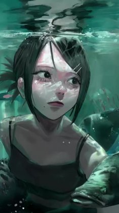 girl of the coral deep live wallpaper