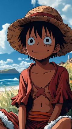 luffy on the beach live wallpaper