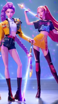 kpop demon hunters squad live wallpaper
