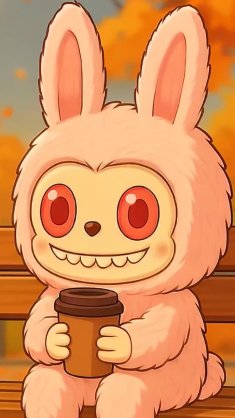 labubu in autumn live wallpaper