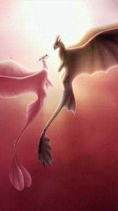 toothless and light fury (how to train your dragon) live wallpaper