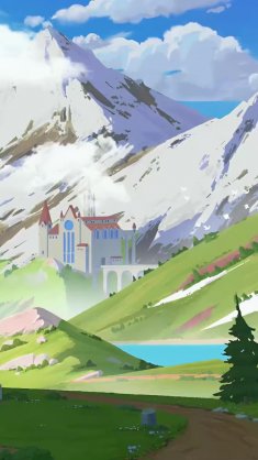 castle beyond the clouds live wallpaper