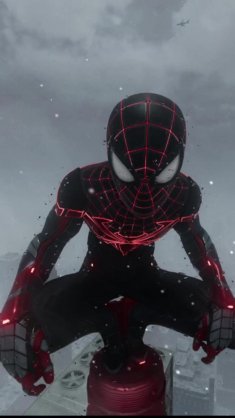 miles morales on a snowy day (spiderman) live wallpaper