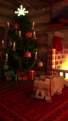 minecraft holiday hearth live wallpaper