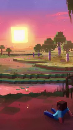 minecraft swamp sunset serenity live wallpaper