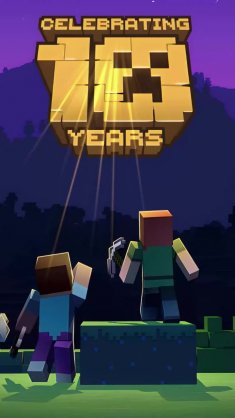 minecraft 10 years live wallpaper