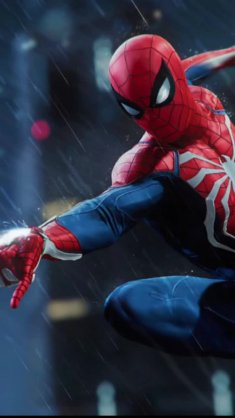 spiderman's pose reflects his character live wallpaper