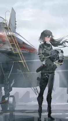 fighter jet girl in rain live wallpaper