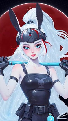red moon rabbit live wallpaper