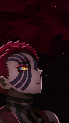 akaza under crimson sky live wallpaper
