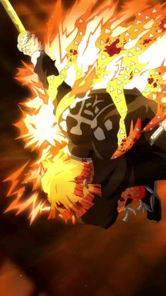 zenitsu 7th form: flaming thunder god live wallpaper