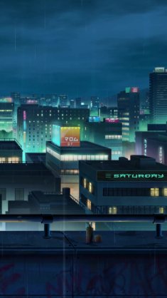 tokyo rain reflections live wallpaper