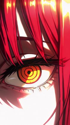 makima burning eyes live wallpaper
