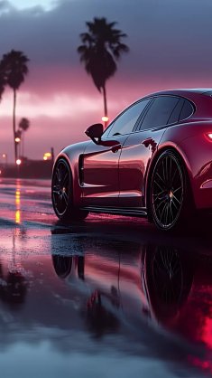 red porsche panamera live wallpaper