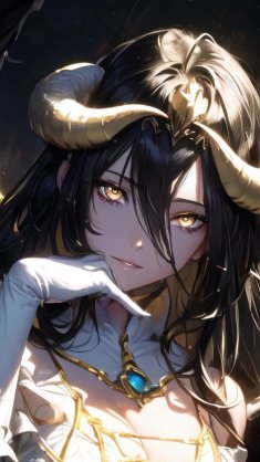 albedo’s dark grace (overlord) live wallpaper