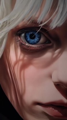 girl with sapphire gaze live wallpaper