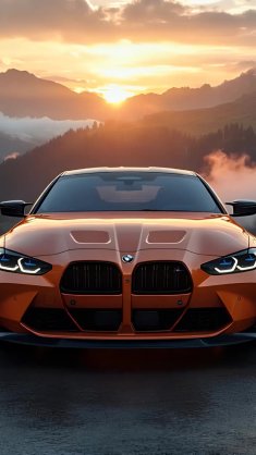 bmw m4 at sunrise live wallpaper