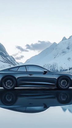 audi on frozen lake live wallpaper