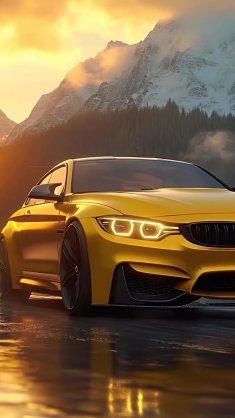 yellow bmw m4 live wallpaper