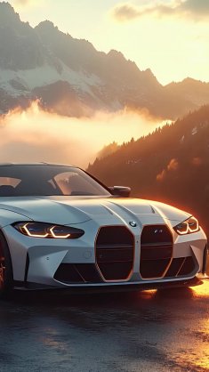 bmw m4 in mountains live wallpaper