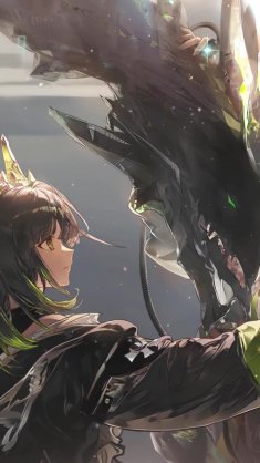 kal'tsit and mon3tr (arknights) live wallpaper