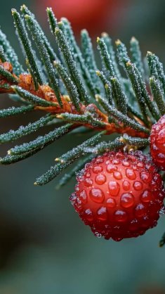 christmas tree branch live wallpaper