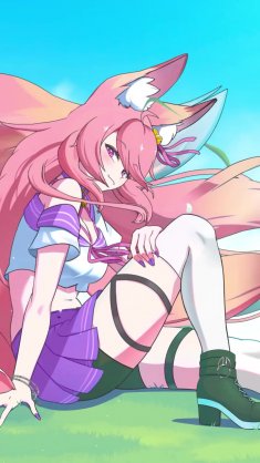 fox girl kitsunero (vtuber) live wallpaper