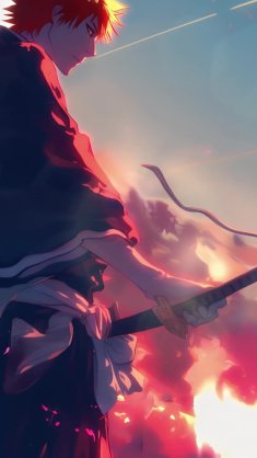 ichigo kurosaki - twilight standoff live wallpaper