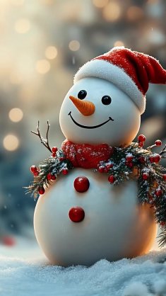 cute snowman live wallpaper