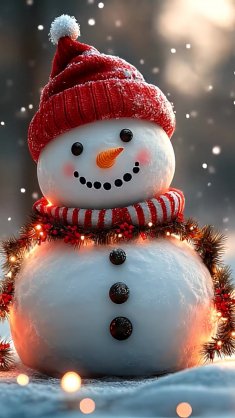 festive snowman live wallpaper