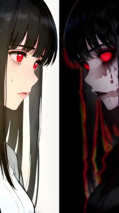 good and evil anime girl live wallpaper