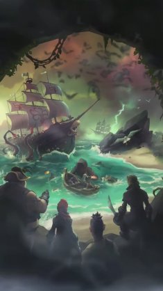 mystery of the sea of thieves skull live wallpaper