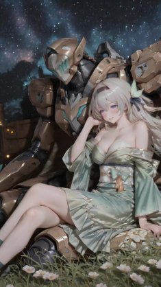 firefly under the starry sky (hsr) live wallpaper