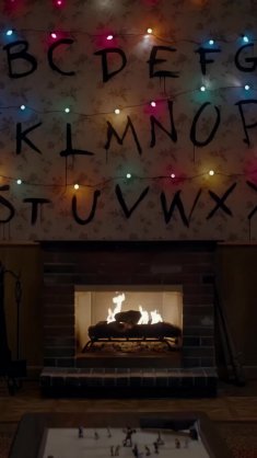 stranger things fireplace live wallpaper