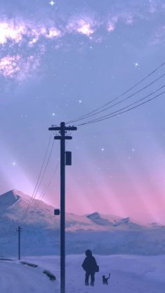 snowlight horizon live wallpaper