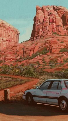 desert horizon drive live wallpaper
