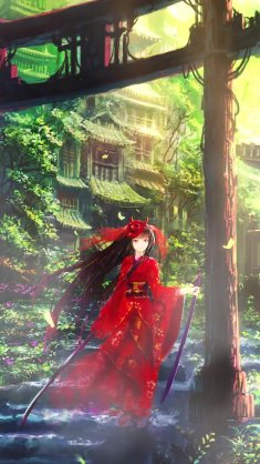 crimson spirit of the shrine live wallpaper