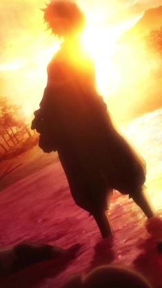 gabimaru sunset silhouette (hell's paradise) live wallpaper