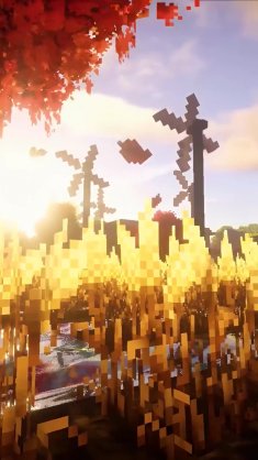 minecraft sunset farm live wallpaper
