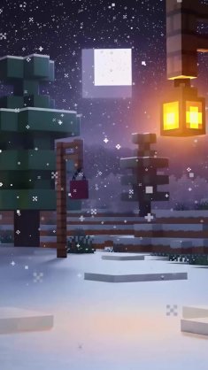 minecraft falling snow live wallpaper