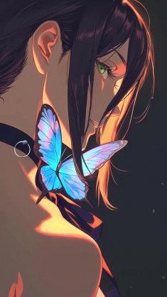 reze blue butterfly live wallpaper