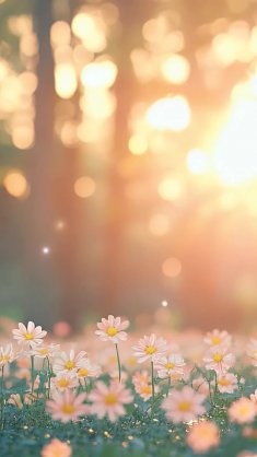 meadow with daisies live wallpaper