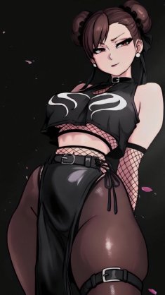 goth chun li (street fighter) live wallpaper