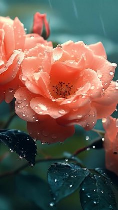 roses in rain live wallpaper