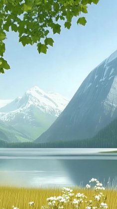 lake on windy day live wallpaper