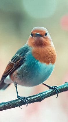 bird on branch live wallpaper