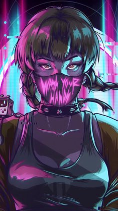 digital riot girl live wallpaper