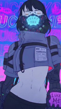 lucky me glitch girl live wallpaper
