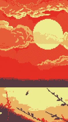 8bit sunset silence live wallpaper